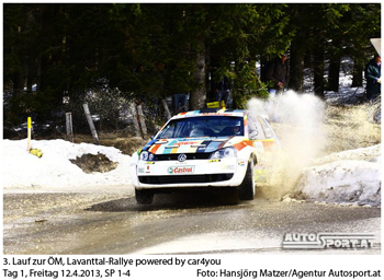 Der Sprung auf´s Podium gelang Kris Rosenberger bei der Lavanttal-Rallye 2013 nicht - Foto: Hansjörg Matzer/Agentur Autosport.at
