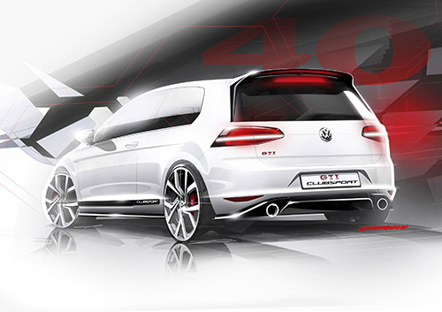 Diesmal zeigt Volkswagen einen Golf GTI Clubsport am Wörthersee - Grafik: Volkswagen