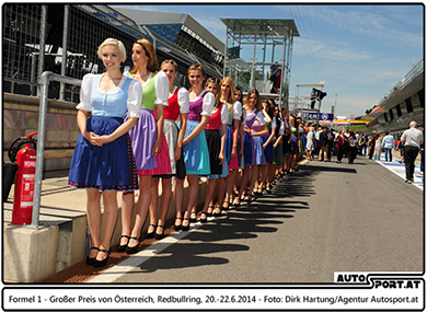 Die F1 wird für die Fans immer uninteressanter, da helfen auch die hübschesten F1-Unas nichts - Foto: Dirk Hartung/Agentur Autosport.at