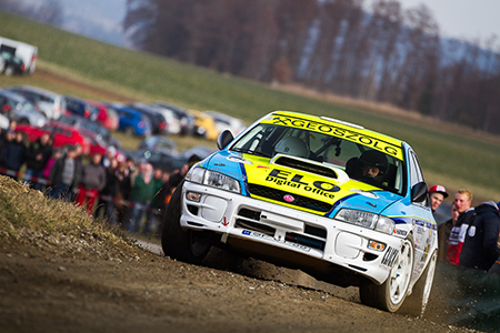 Daniel Fischer - Subaru Impreza, Gewinner der ARC-Wertung der Schneerosen Rallye 2016<br>Foto: Benjamin Butschell/Agentur Autosport.at