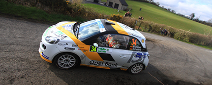 Projekt Titelverteidigung - Hier Griebel/Clemens bei der Rally Circuit of Ireland 2015 - Foto: ADAC Motorsport