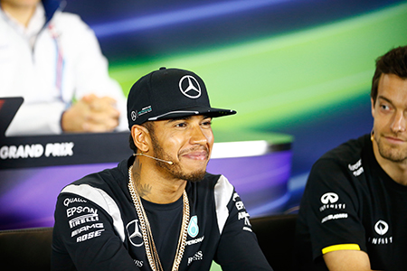 Lewis Hamilton nach Sieg in Silverstone<br>Foto: Mercedes AMG F1
