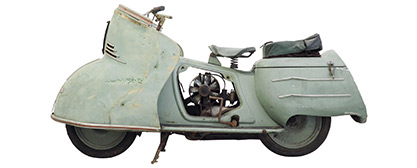 Lohner 98 von 1950 - einer von rund 100 Motorrollern welche am 6.4. vom Dorotheum versteigert werden