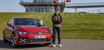Golf 8 GTI wird verlost - Eibach läßt Benjamin Leuchter testen