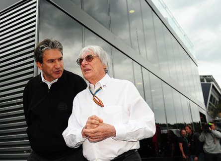 Bernie Ecclestone mit seiner rechten Hand Pasquale Lattuneddu - hier beim GP von Österreich 2014
